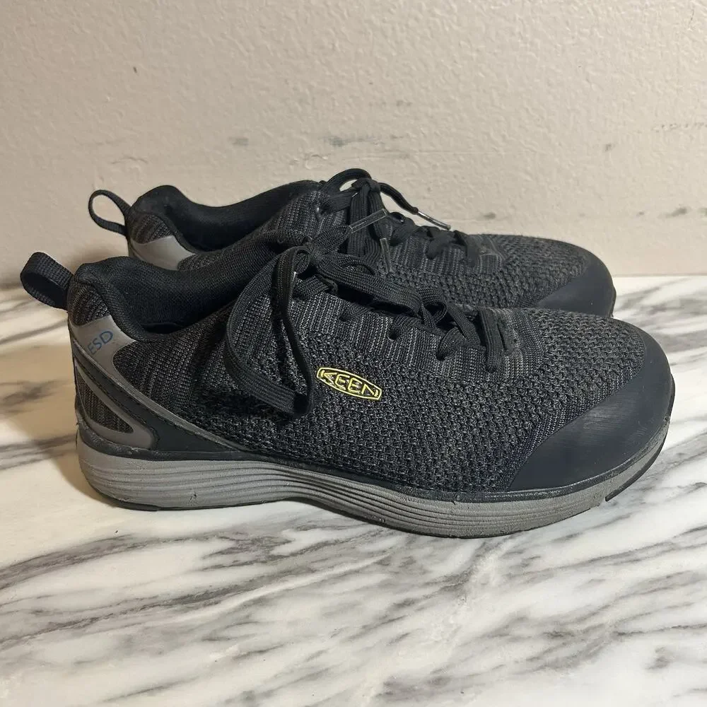 Keen Utility Women's Sparta II Steel Toe Work Shoes Sz 8 M Black Lace Up Outdoor